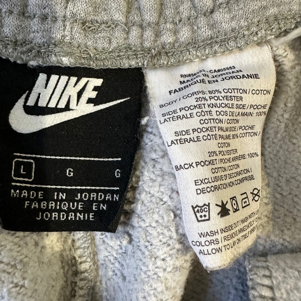 Nike Just Do It Men's Gray Cotton Blend Drawstring Waist Sweat Shorts - L - Picture 5 of 7